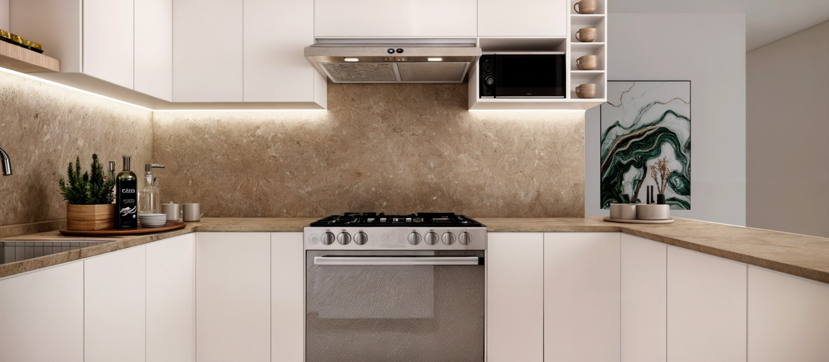 Interior moderno departamento Guadalupe Inn